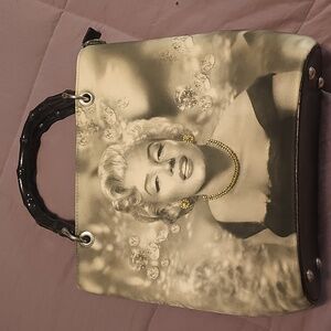 Marilyn Monroe Black and Gray Women's Handbag